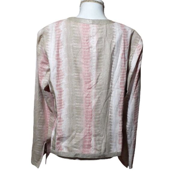 City Girl 2 Pc Women's set Jacket & Blouse Snake Print Pink Multi Color Sz Large - Picture 6 of 11